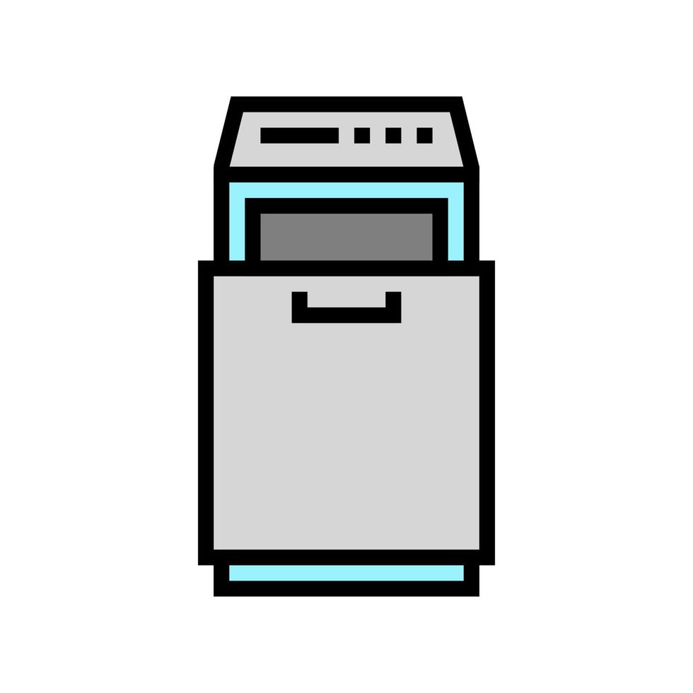 Ilustración de vector de icono de color de compactador de basura