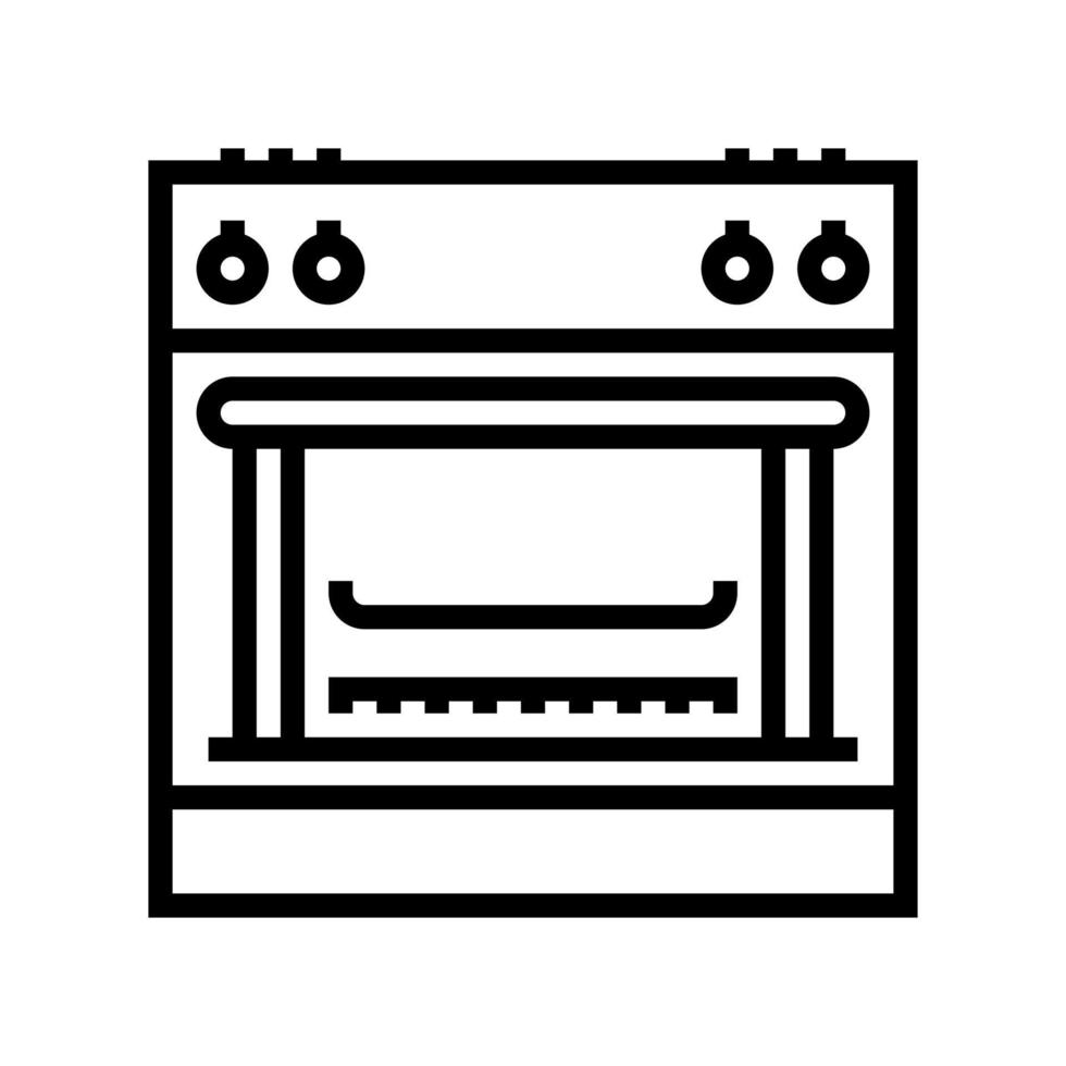 gas range line icon vector illustration