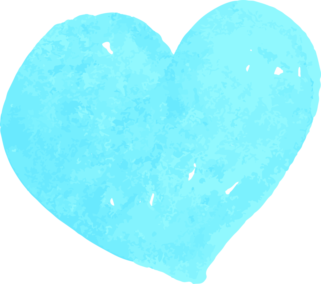 Blue heart watercolor png