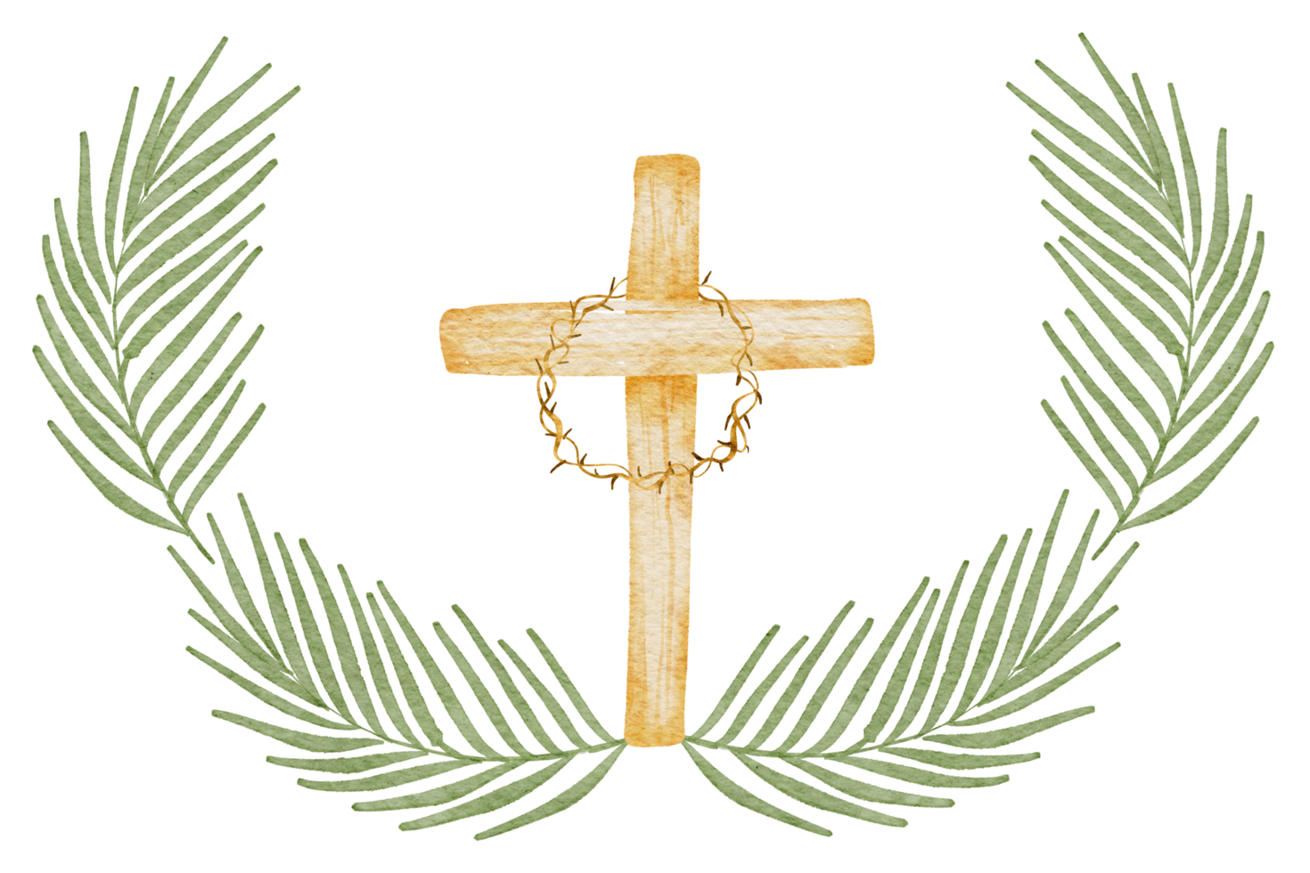 croce di Pasqua acquerello png