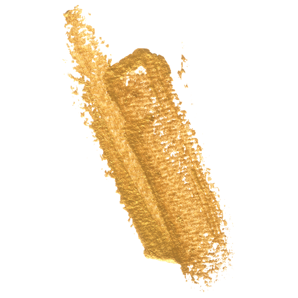 Gold watercolor brush stroke png
