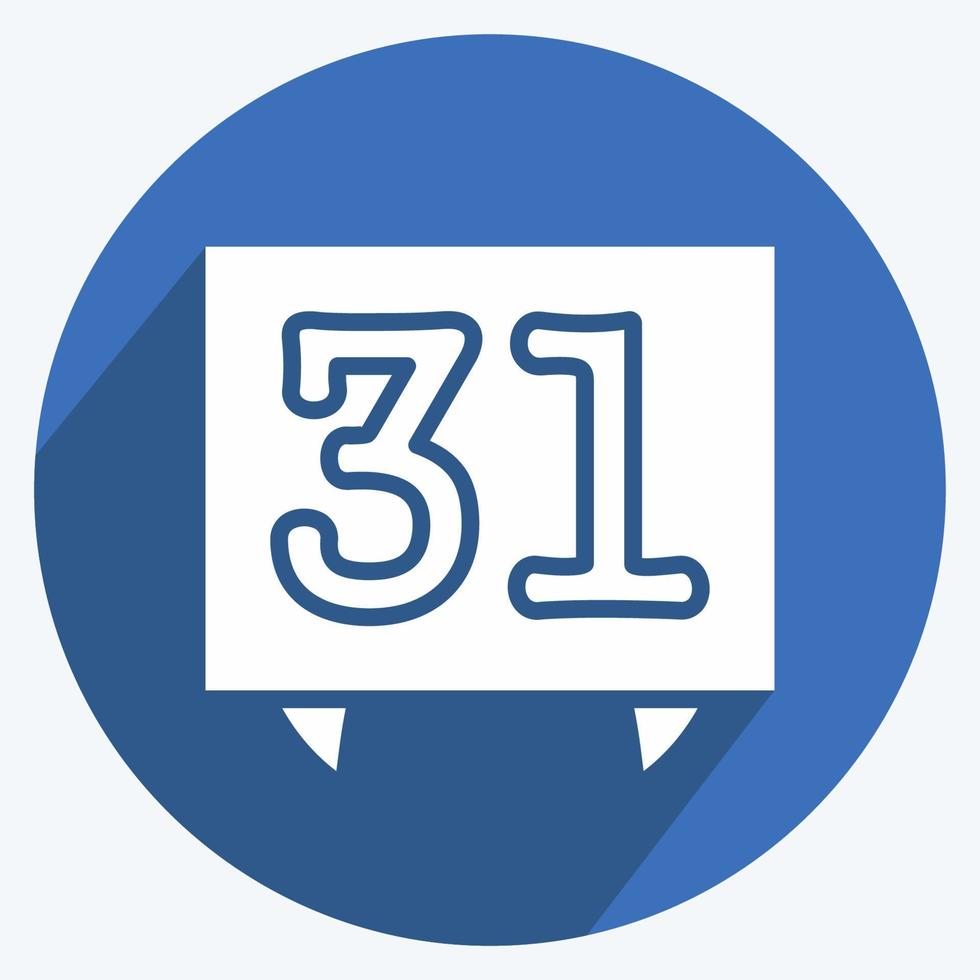 Icon Halloween Date. suitable for Halloween symbol. long shadow style. simple design editable. design template vector. simple illustration vector