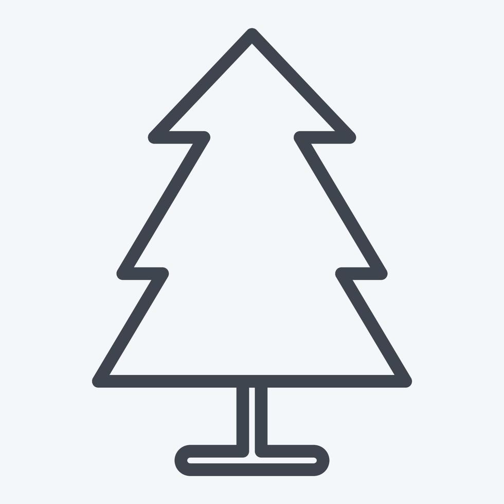 Icon Pine. suitable for City Park symbol. line style. simple design editable. design template vector. simple illustration vector