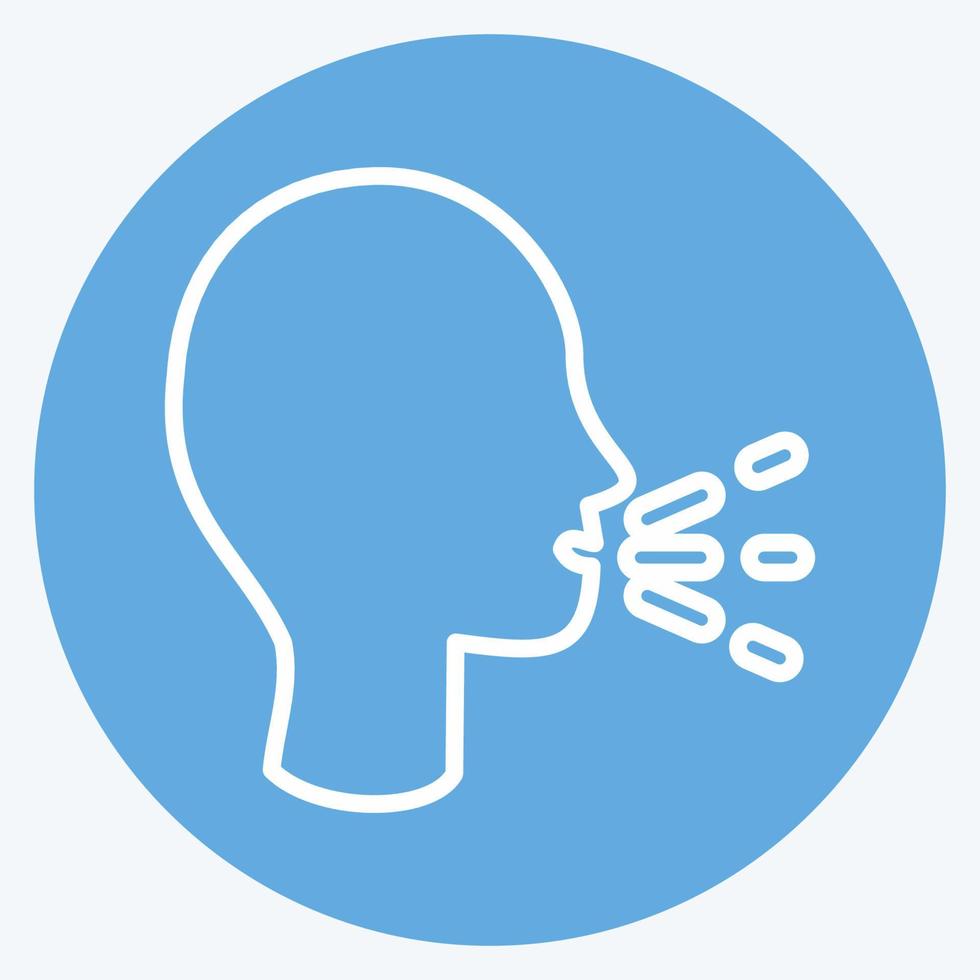 Icon Sneezing. suitable for flu symbol. blue eyes style. simple design editable. design template vector. simple illustration vector