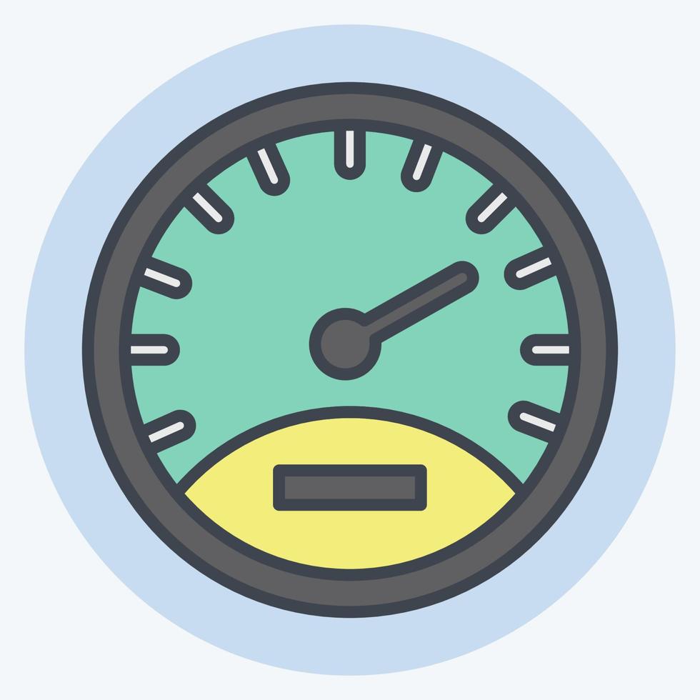 Icon Speedometer. suitable for education symbol. color mate style