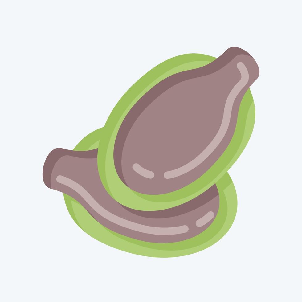 icono de semillas de calabaza. adecuado para el símbolo de las nueces. estilo plano diseño simple editable. vector de plantilla de diseño. ilustración sencilla