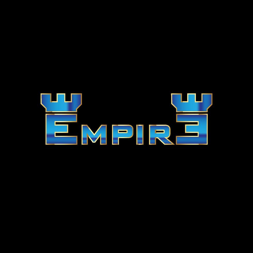 concepto de logotipo de marca de palabra imperio elegante y moderno vector