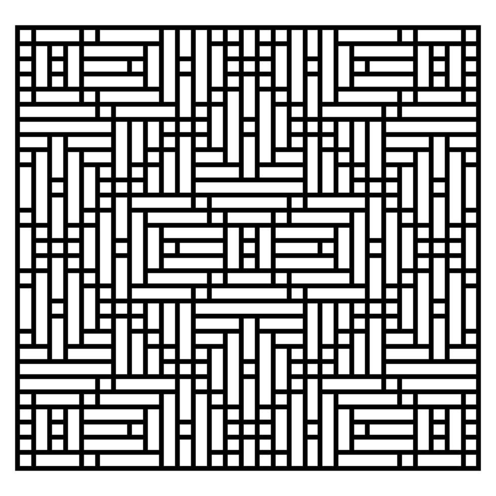black and white abstract geometric decorative pattern vector