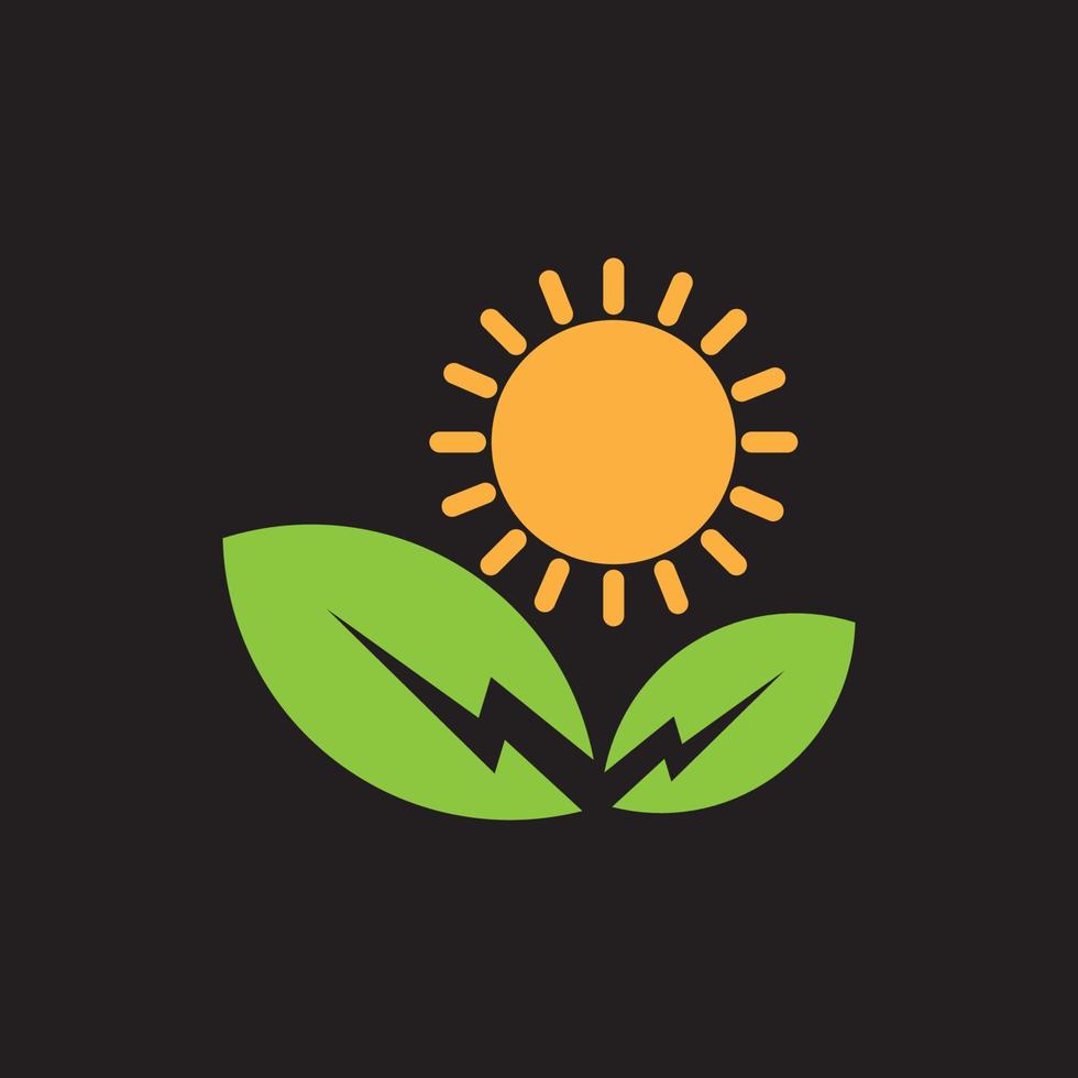 concepto de logotipo de energía de naturaleza renovable vector