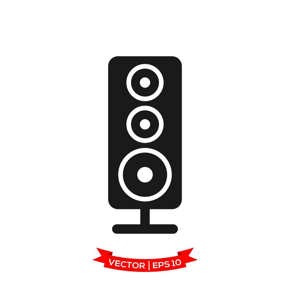 audio speaker icon in trendy flat design vector