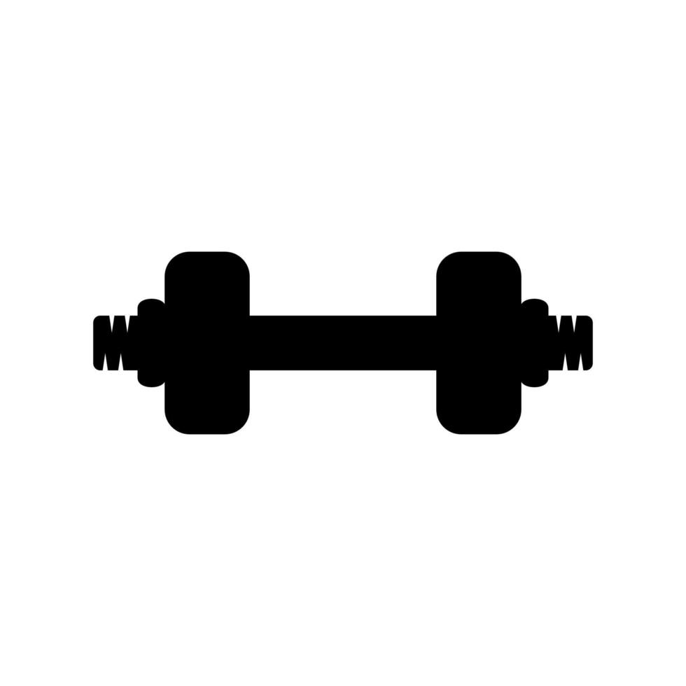 barbell illustration in trendy flat style vector