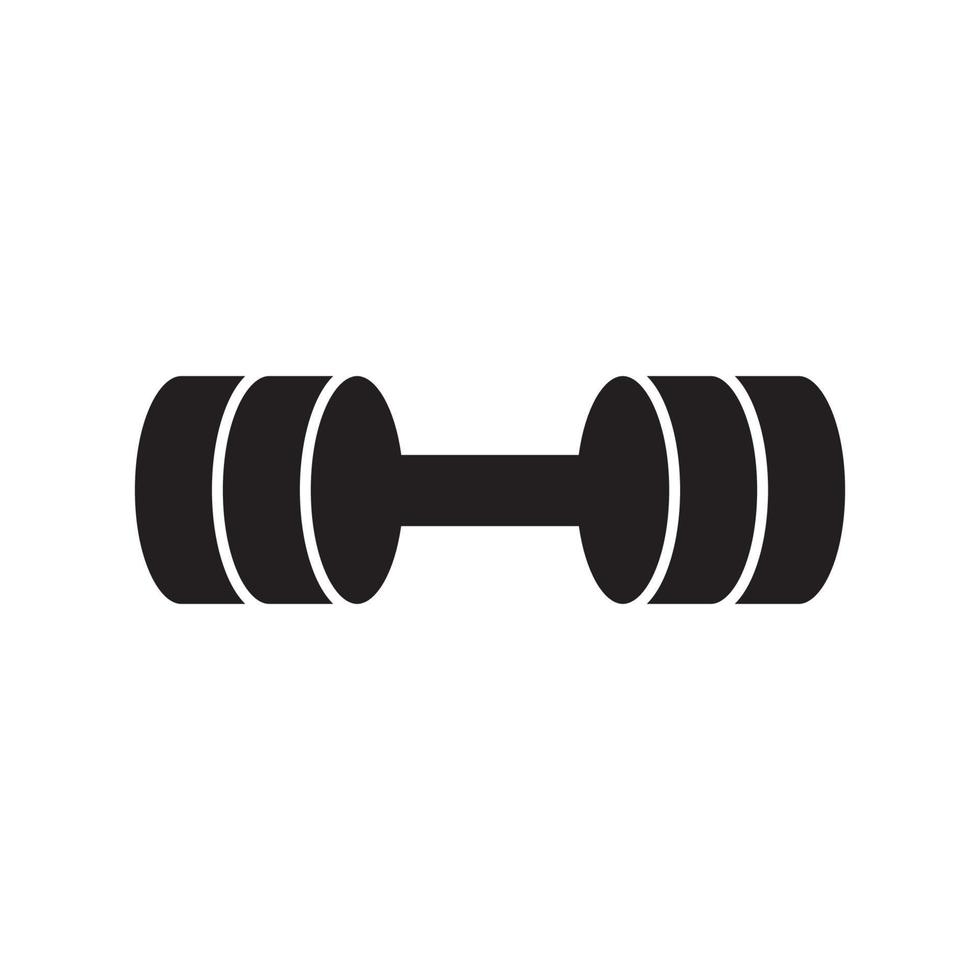 barbell illustration in trendy flat style vector