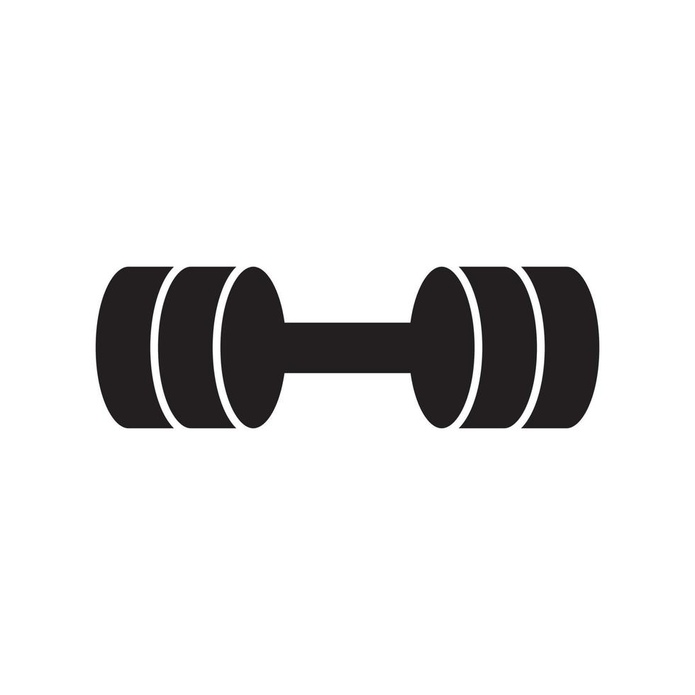 barbell illustration in trendy flat style vector