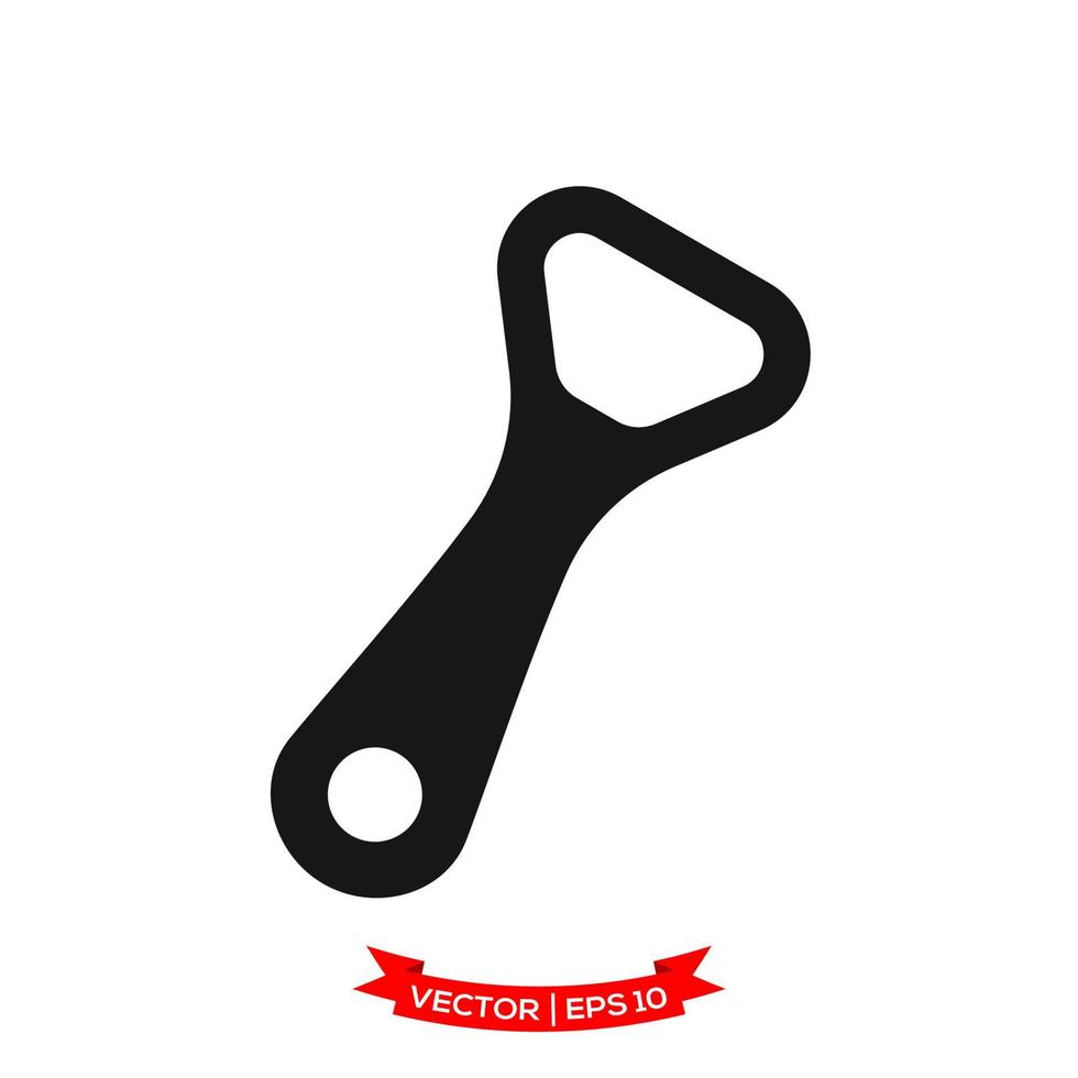 bottle opener illustration, speed opener icon in trendy flat style vector