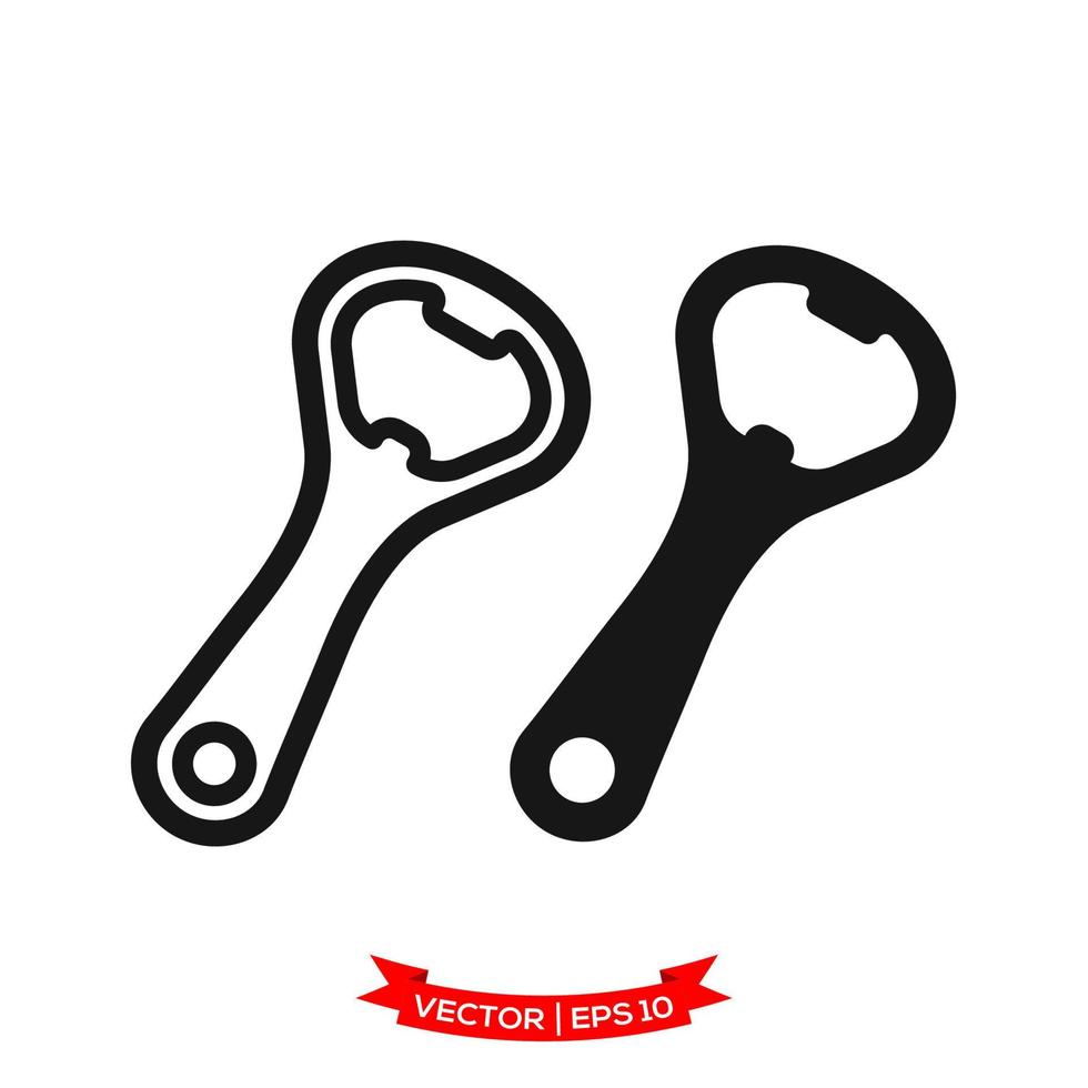 bottle opener illustration, speed opener icon in trendy flat style vector