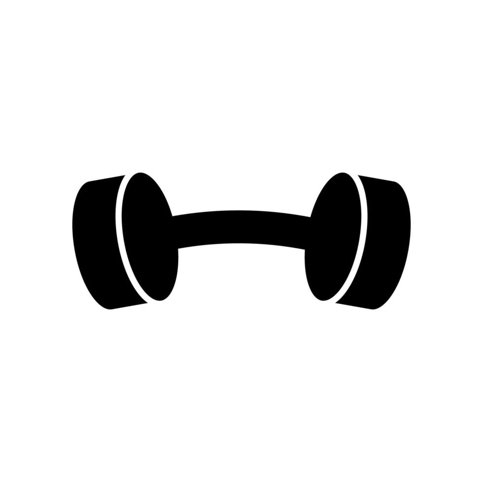barbell illustration in trendy flat style vector