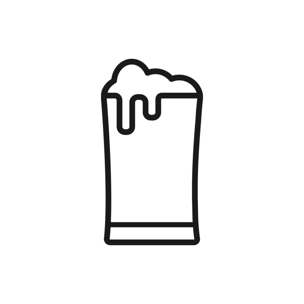 vaso de cerveza ilustración vector