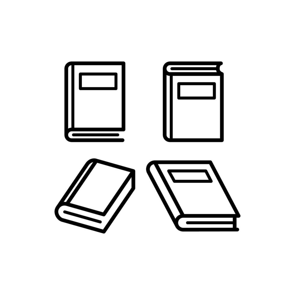 ilustración de libros en estilo moderno y plano vector