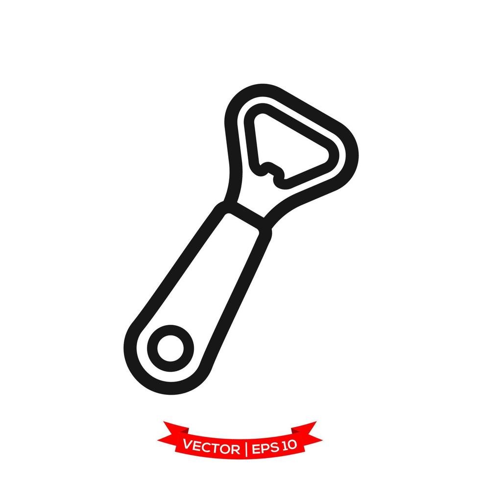 bottle opener illustration, speed opener icon in trendy flat style vector