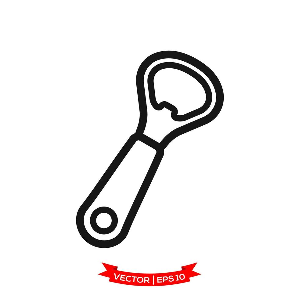 bottle opener illustration, speed opener icon in trendy flat style vector