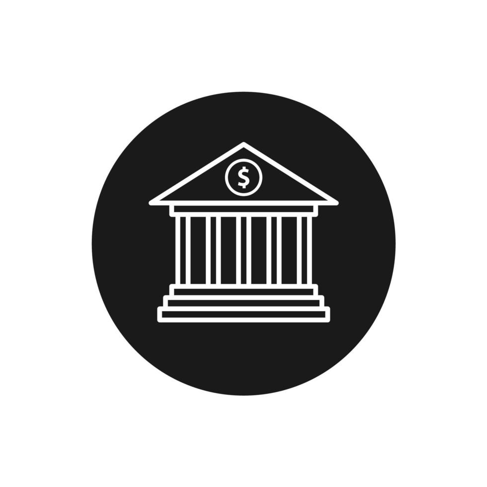 bank icon in trendy flat style vector