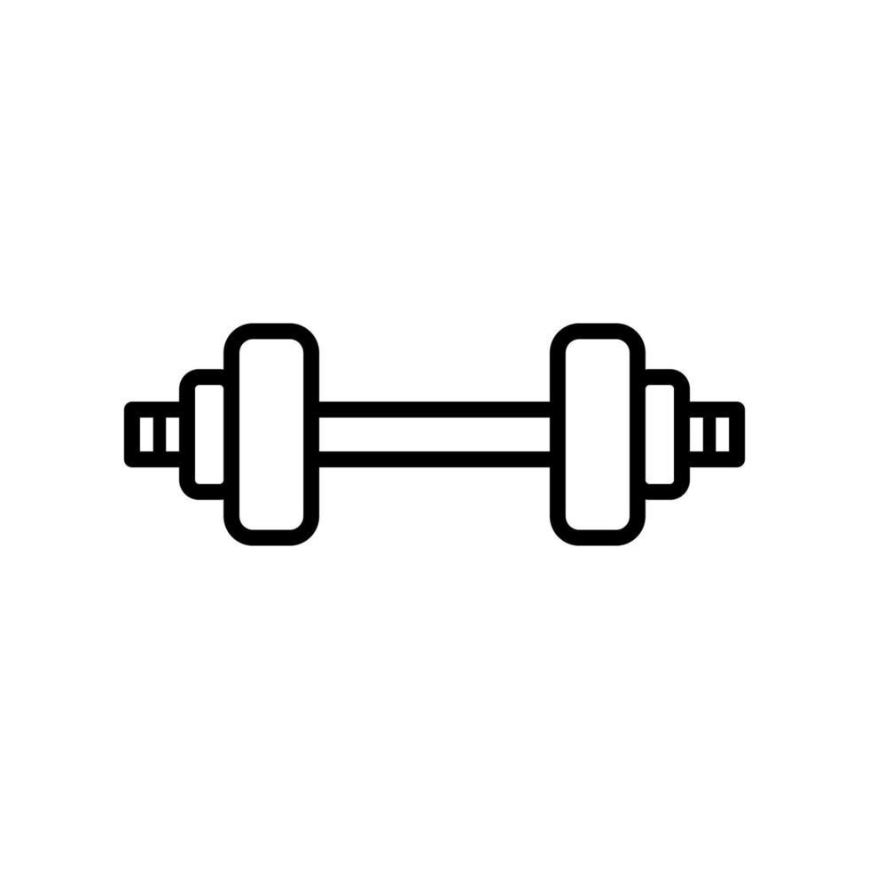 barbell illustration in trendy flat style vector