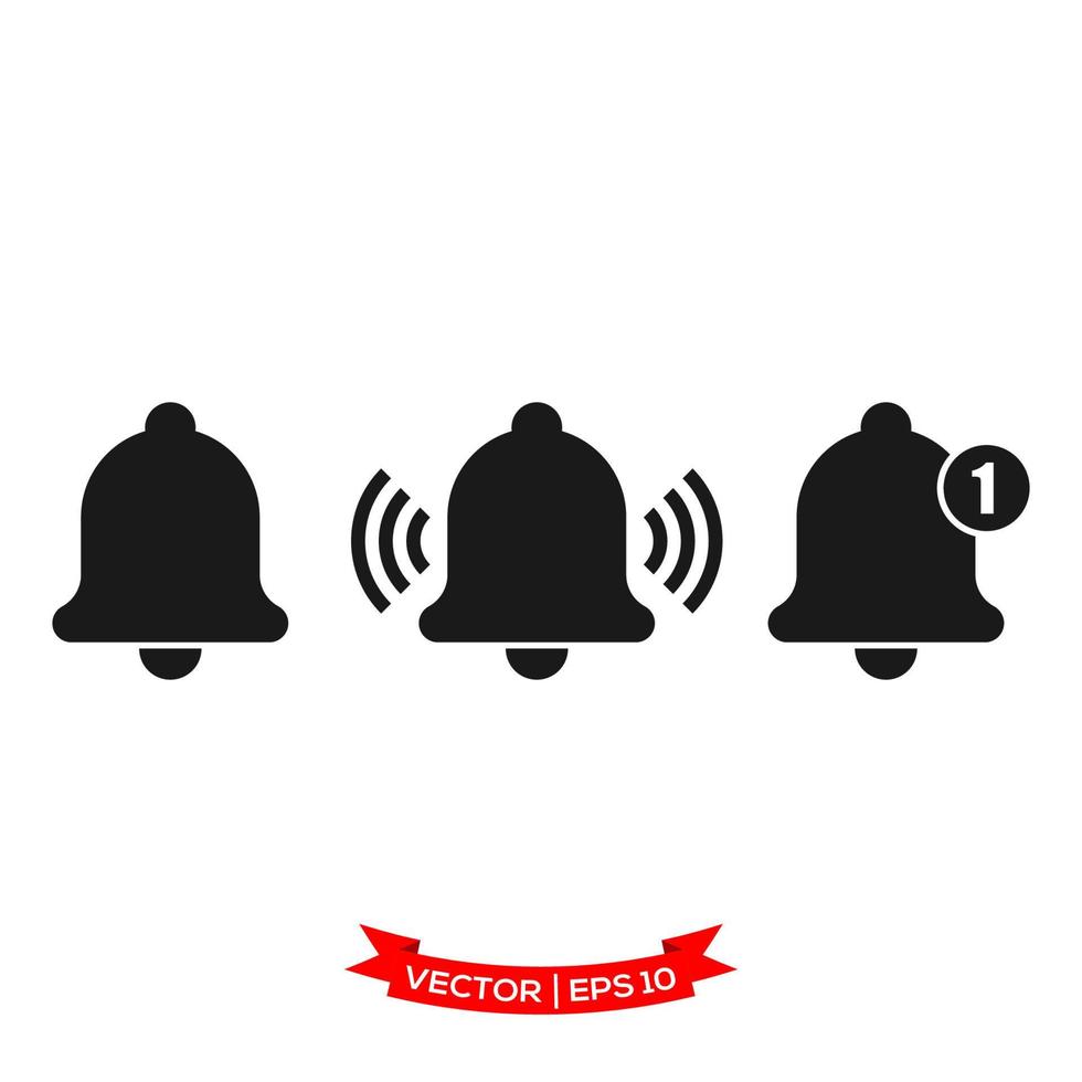 bell illustration in trendy flat style, bell icon vector