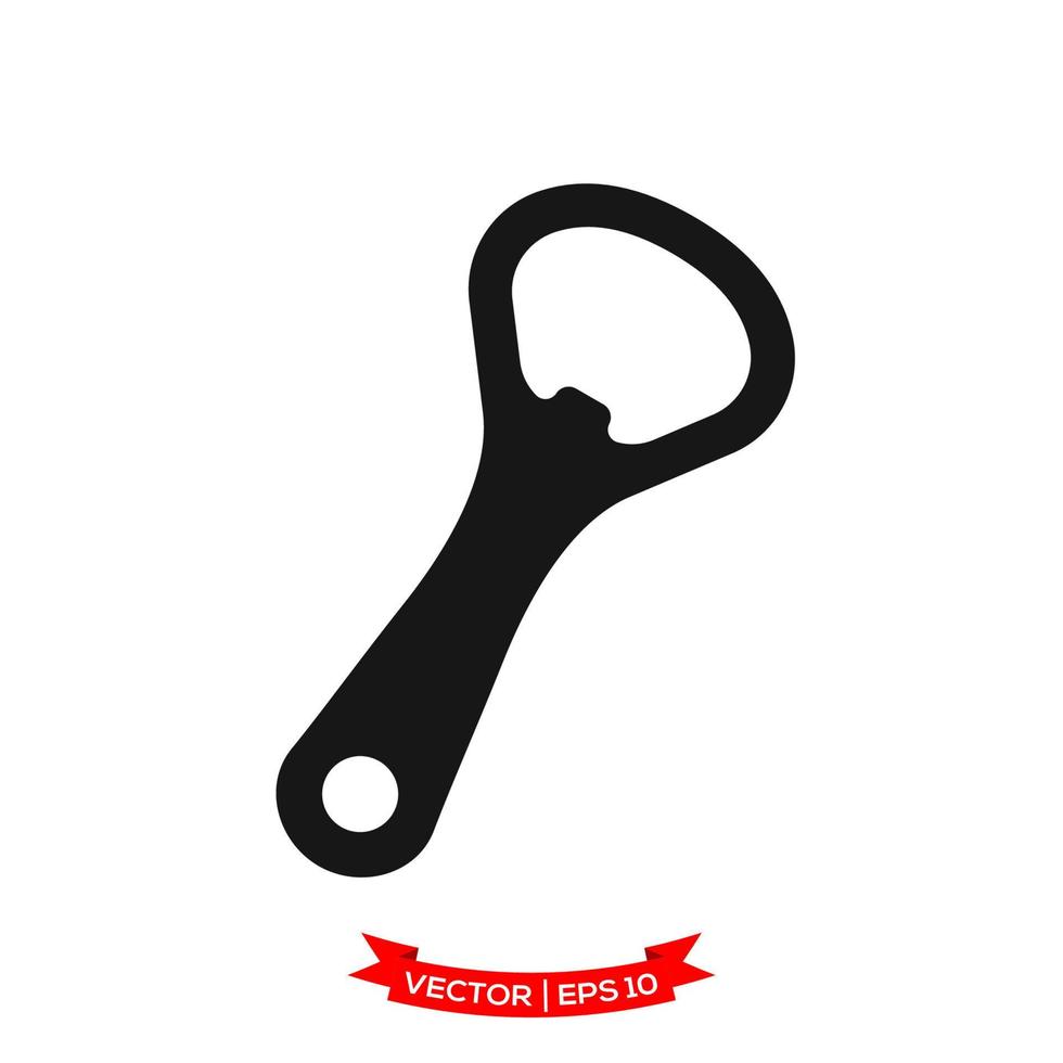 bottle opener illustration, speed opener icon in trendy flat style vector