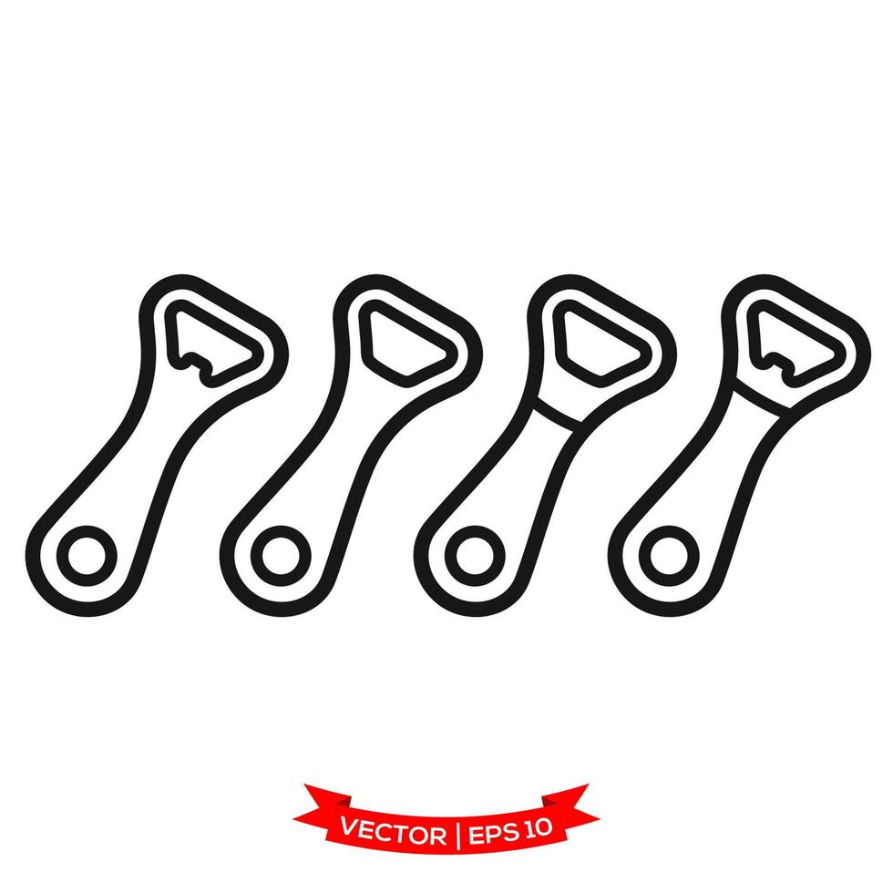 bottle opener illustration, speed opener icon in trendy flat style vector