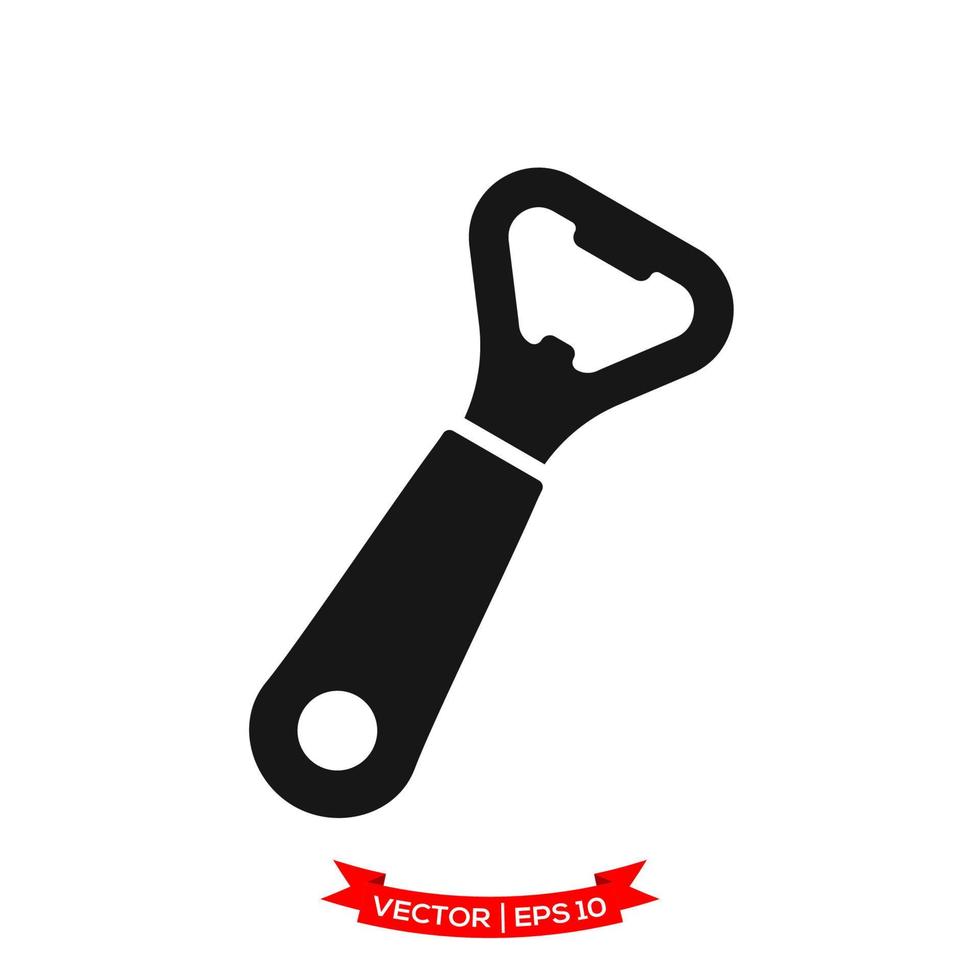 bottle opener illustration, speed opener icon in trendy flat style vector
