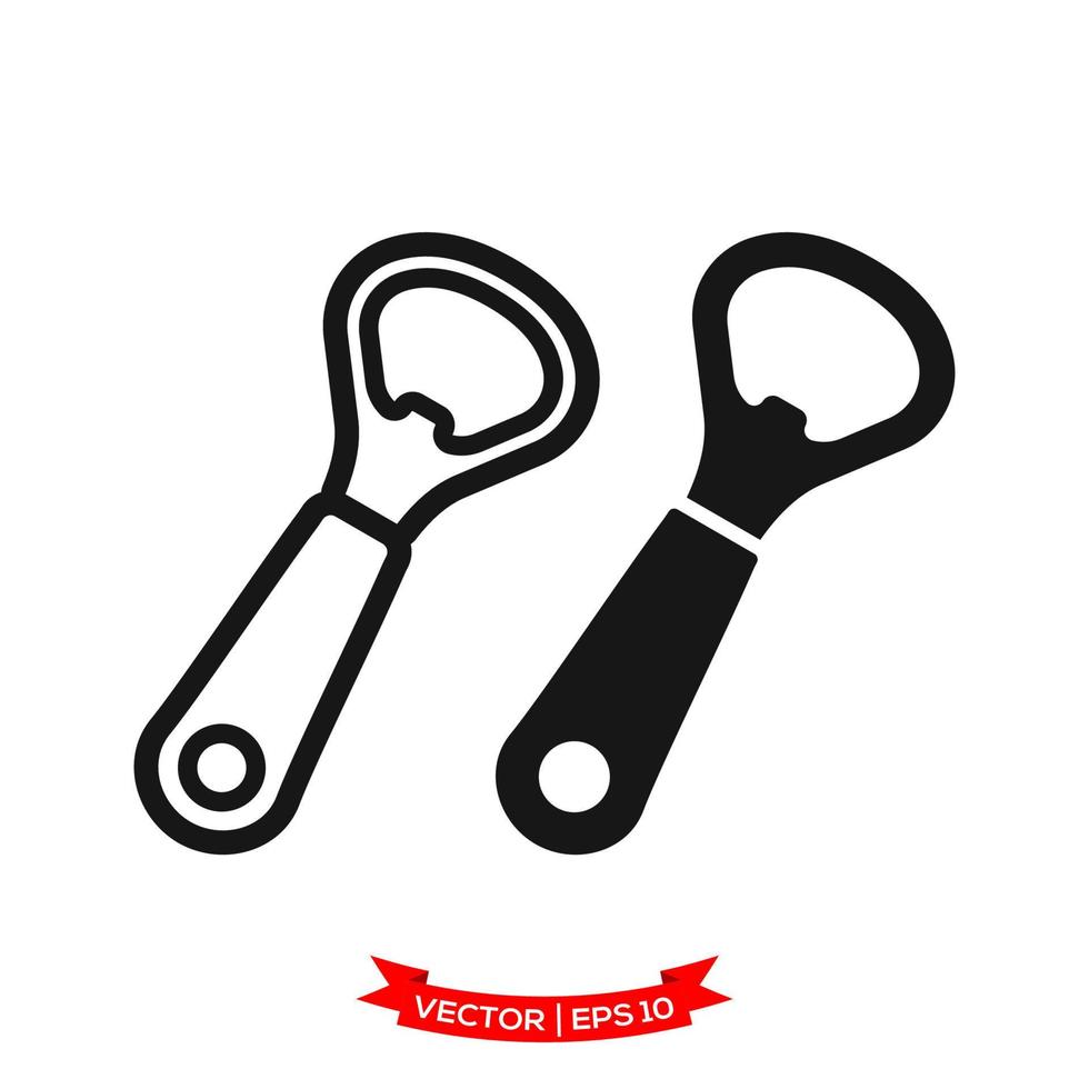 bottle opener illustration, speed opener icon in trendy flat style vector