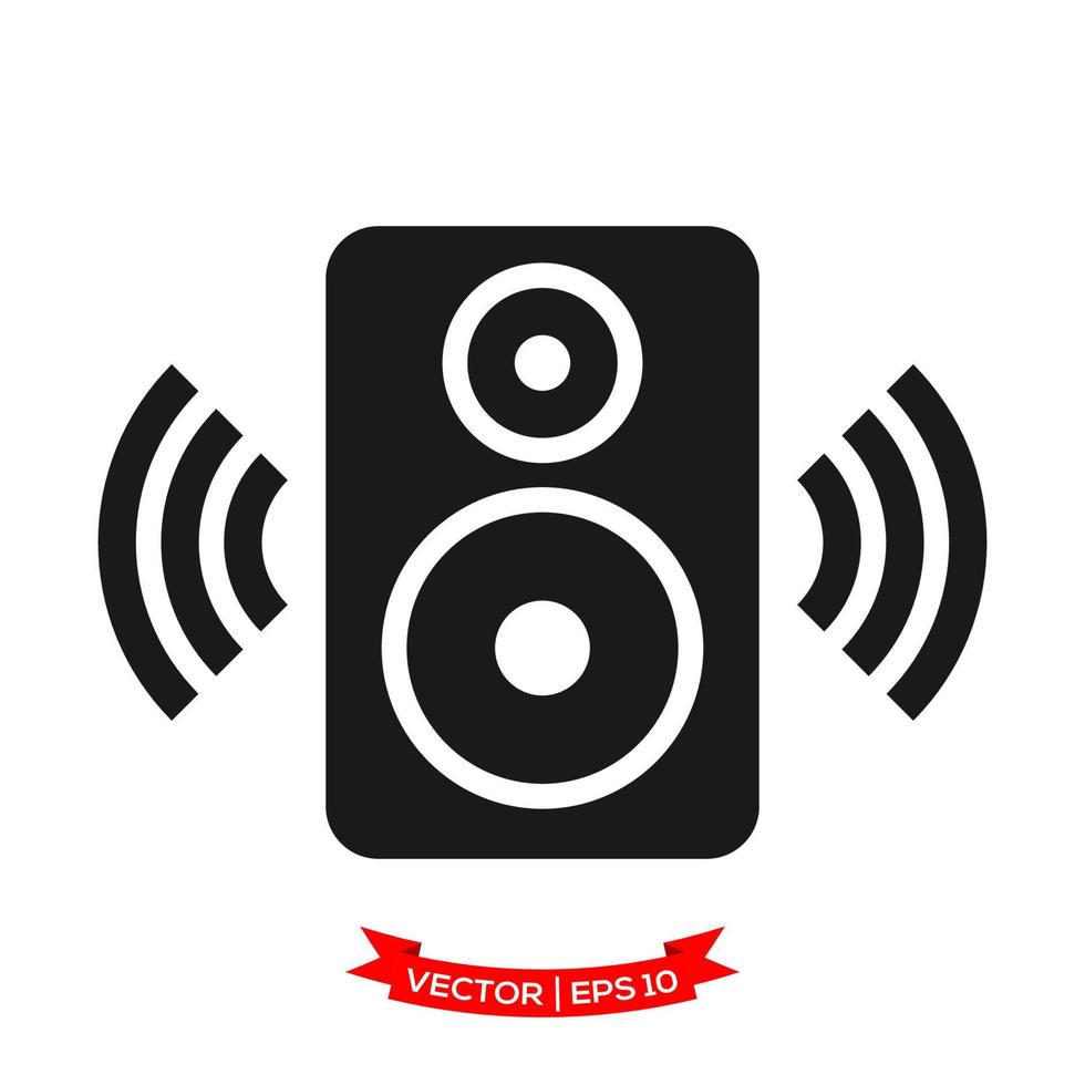 audio speaker icon in trendy flat design vector