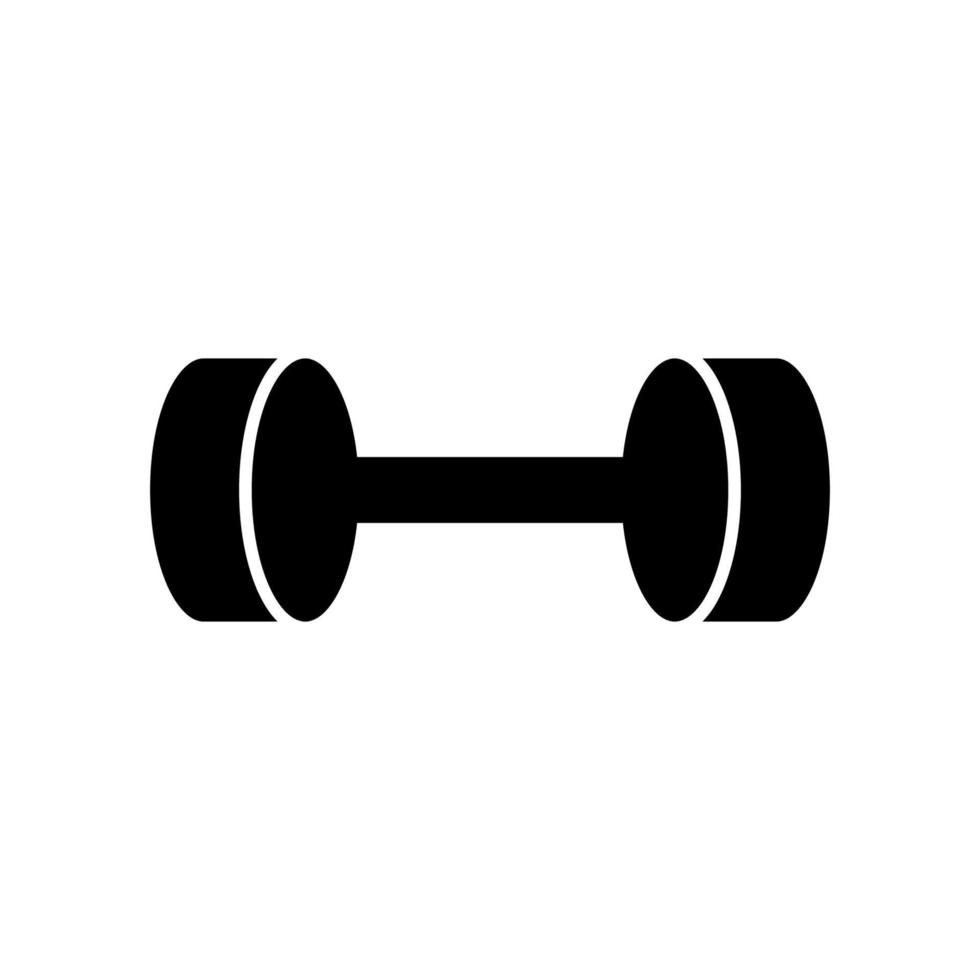 barbell illustration in trendy flat style vector