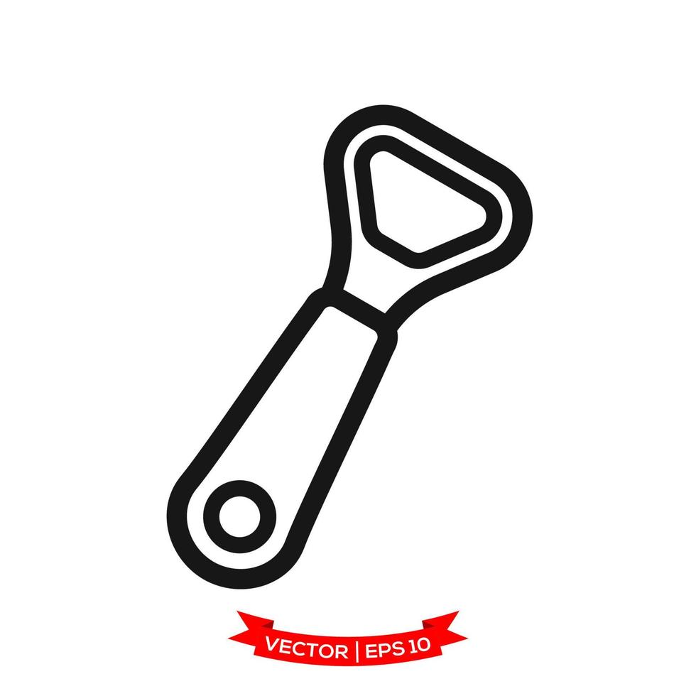 bottle opener illustration, speed opener icon in trendy flat style vector