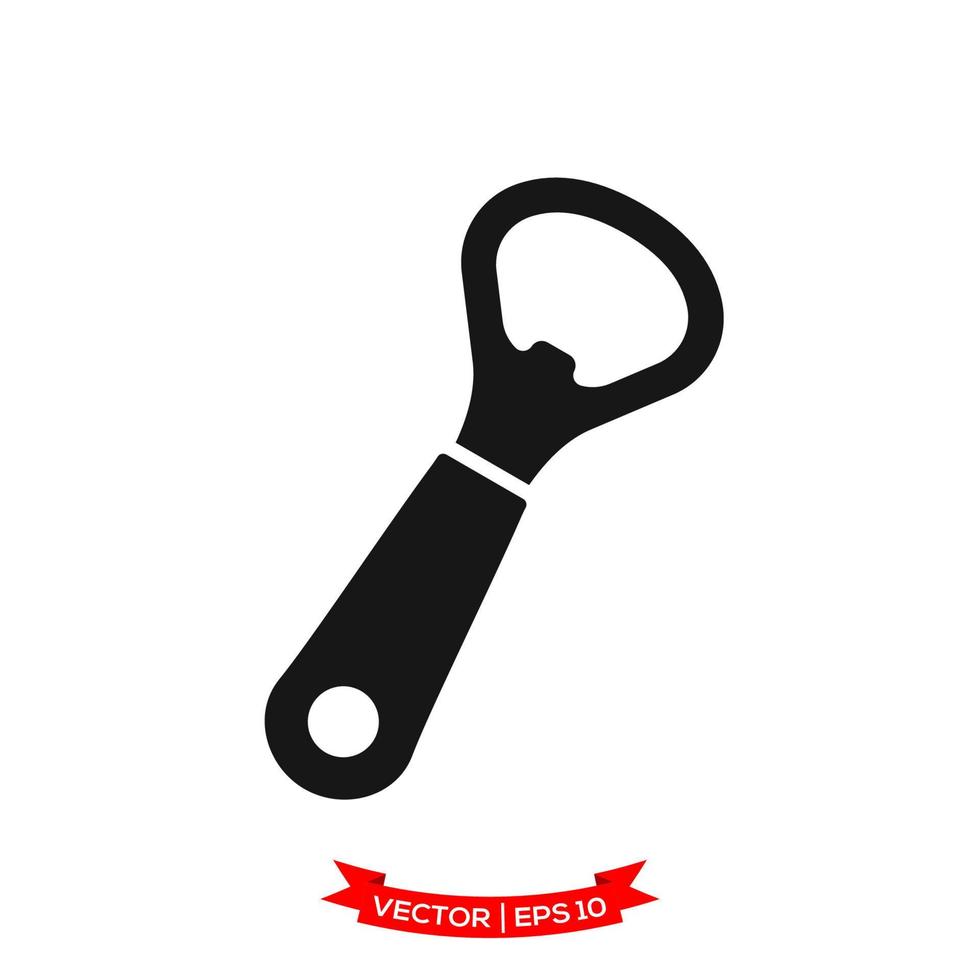 bottle opener illustration, speed opener icon in trendy flat style vector