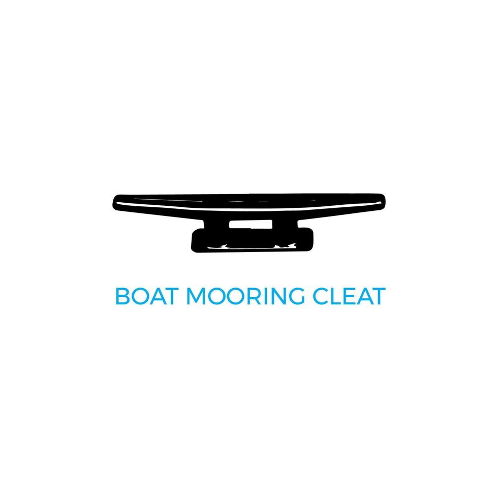 black boat mooring cleat logo icon vector
