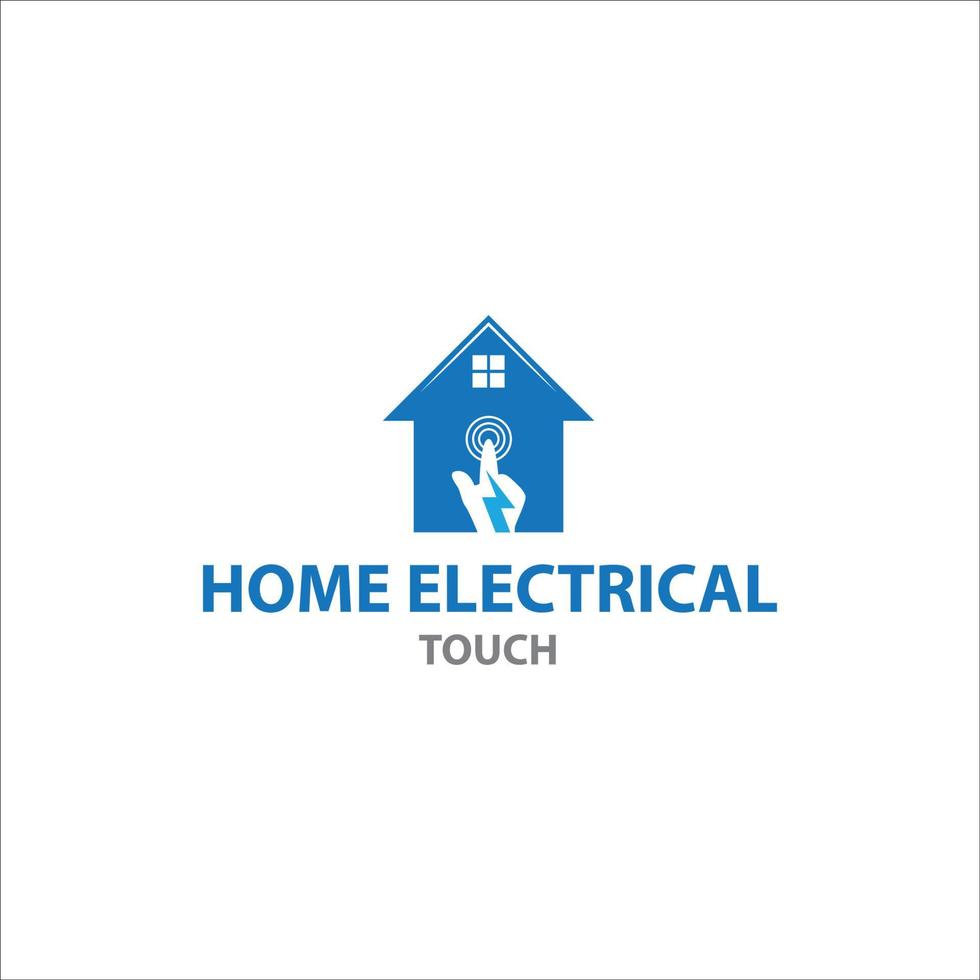 HOME electrical touch logo concept vector