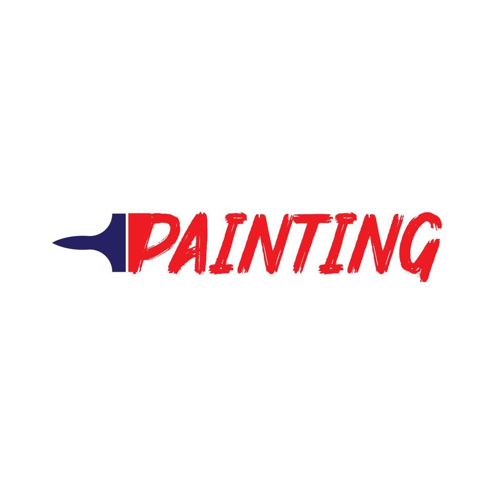 plantilla de logotipo de texto de pintura vector