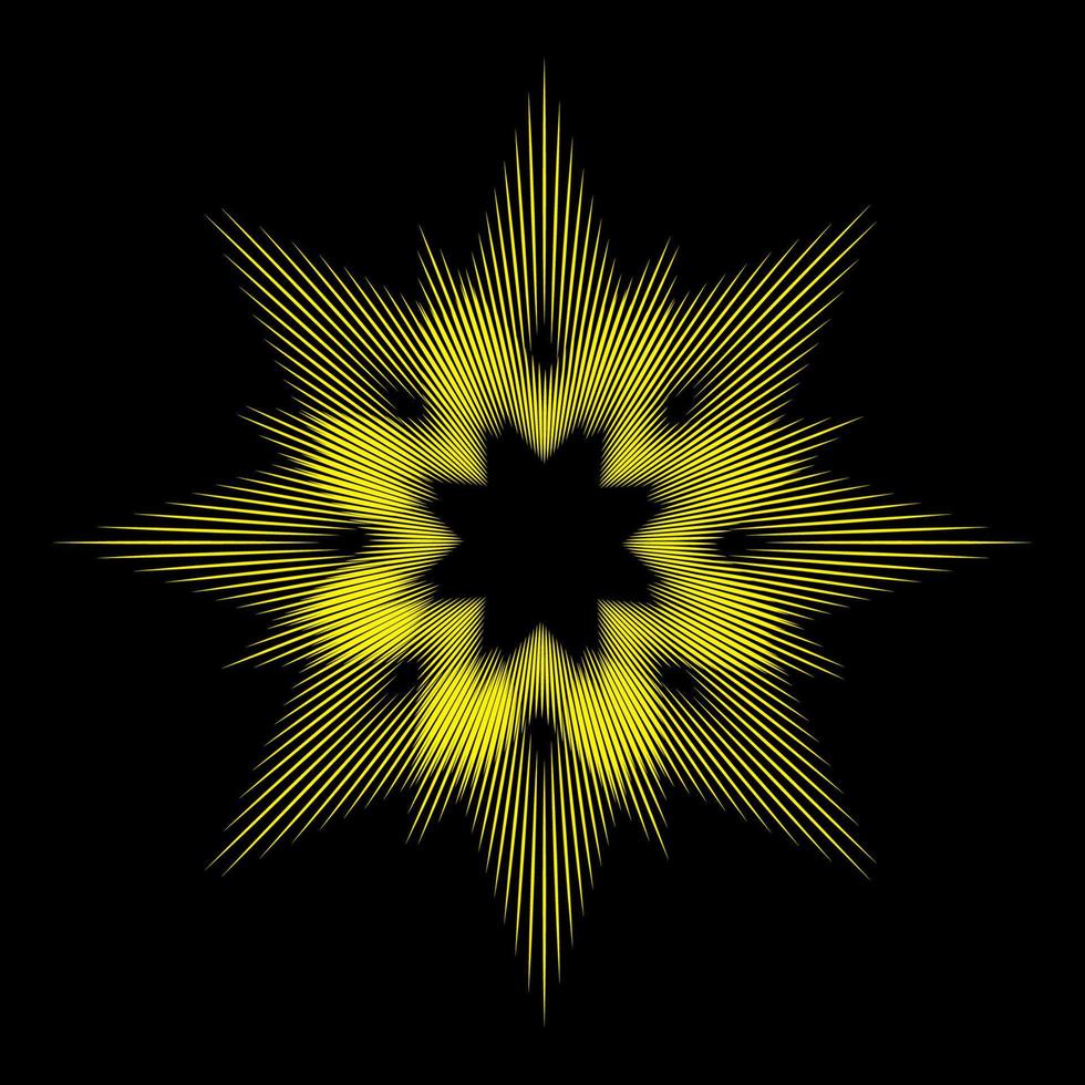 plantilla de logotipo de vector de explosión de estrella de sol amarillo