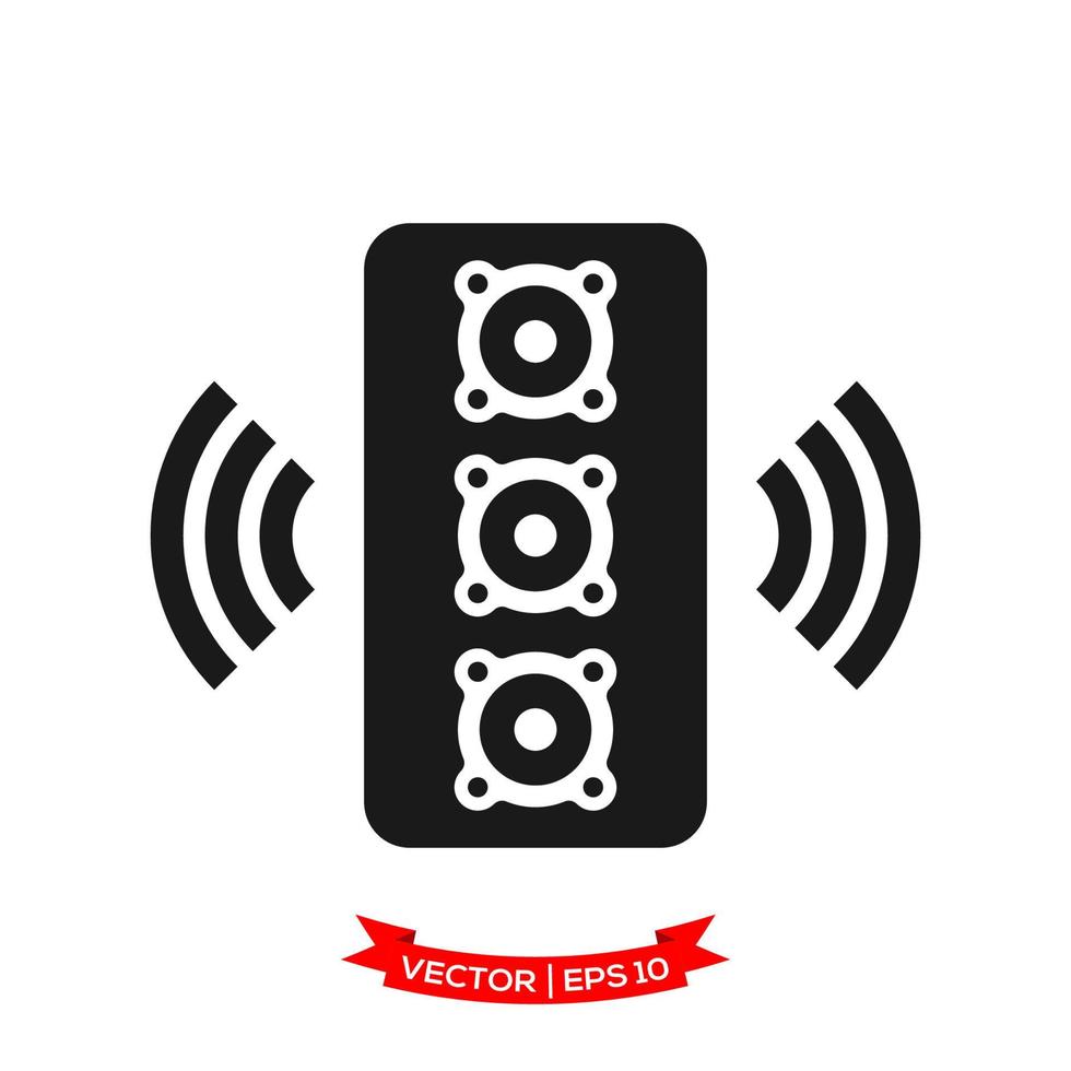 audio speaker icon in trendy flat design vector