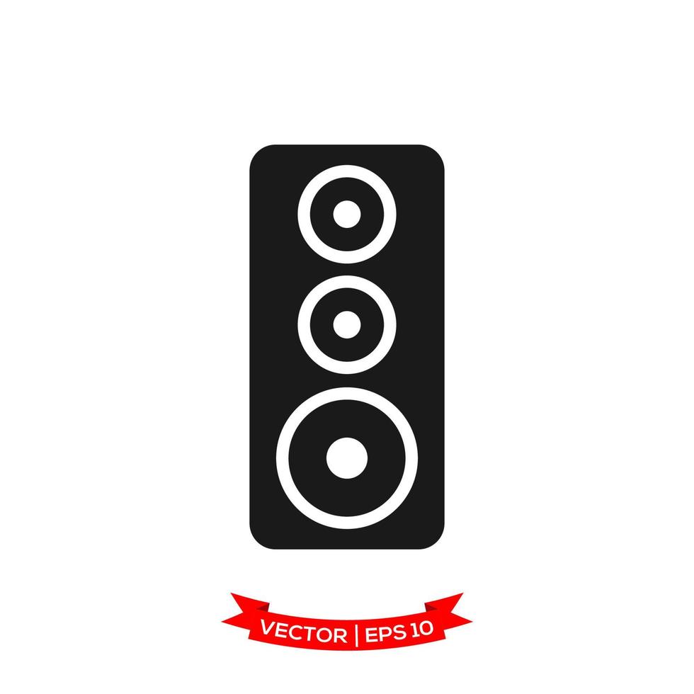 audio speaker icon vector logo template