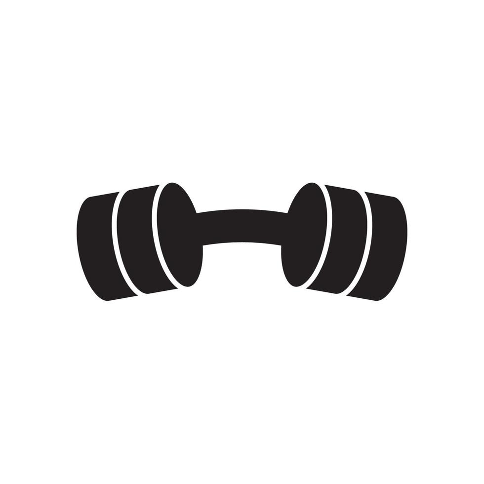 barbell illustration in trendy flat style vector