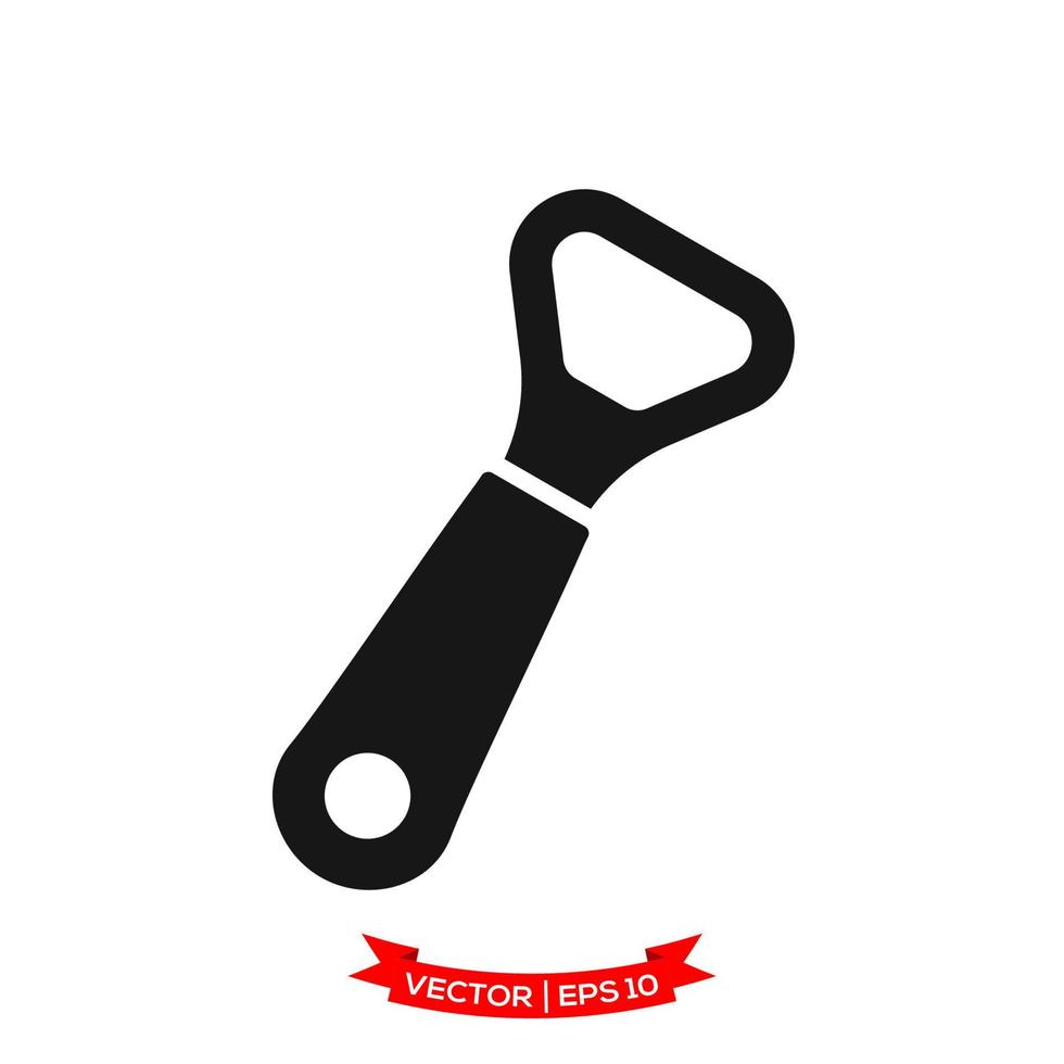 bottle opener illustration, speed opener icon in trendy flat style vector