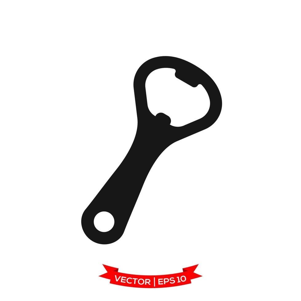 bottle opener illustration, speed opener icon in trendy flat style vector