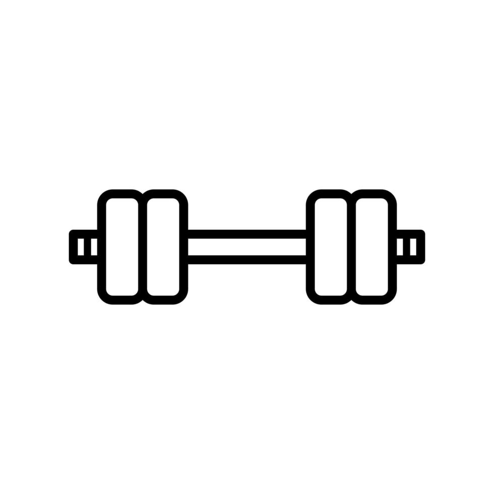 barbell illustration in trendy flat style vector