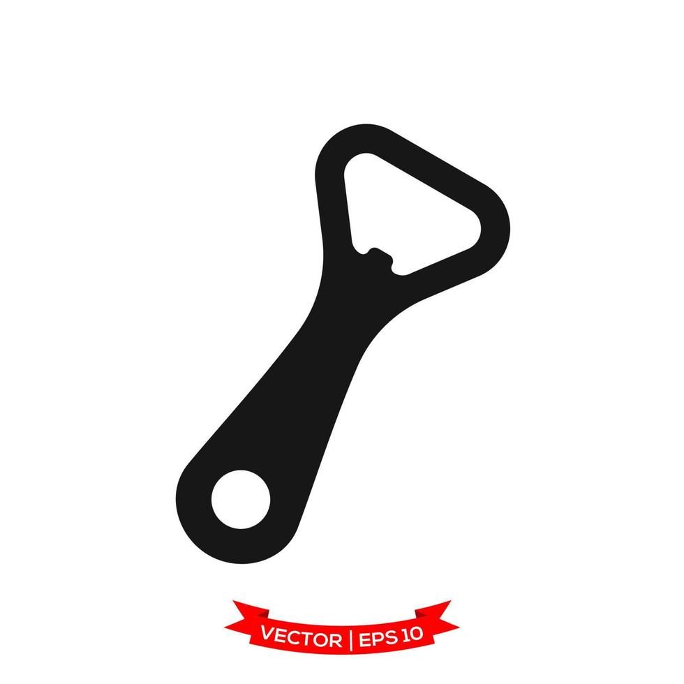 bottle opener illustration, speed opener icon in trendy flat style vector