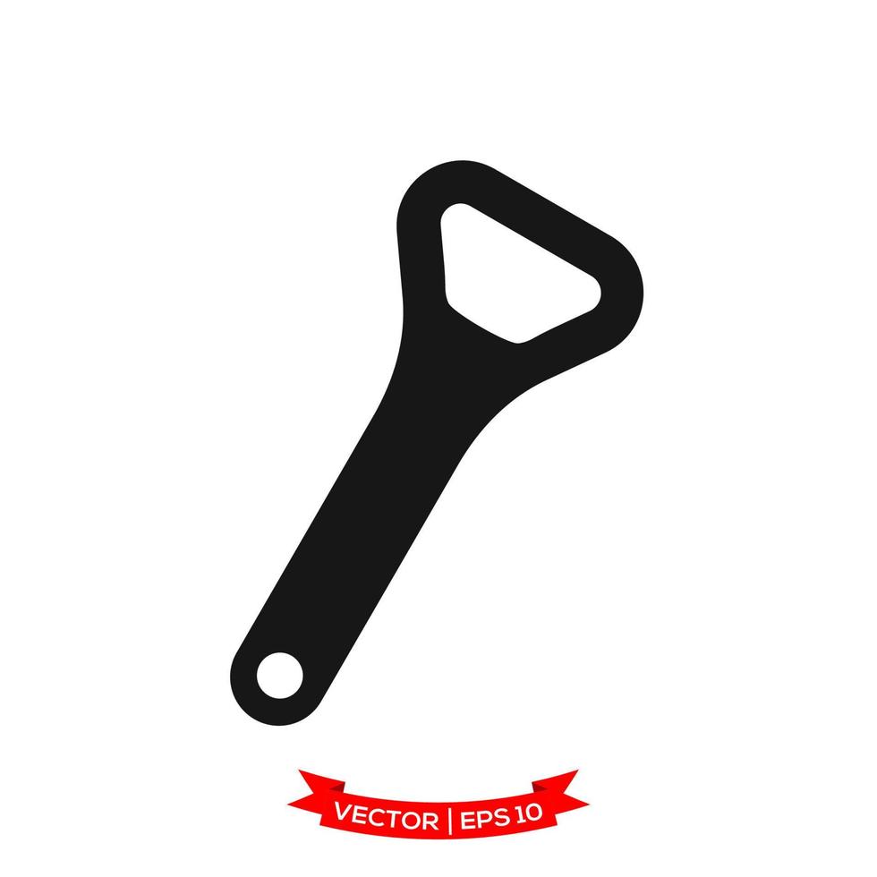 bottle opener illustration, speed opener icon in trendy flat style vector