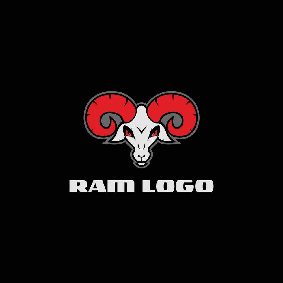 Ram logo, mascot team vector