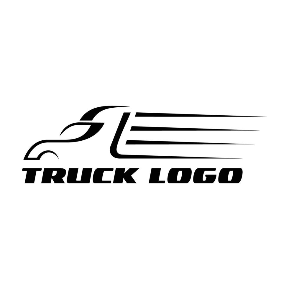 Truck silhouette abstract logo template vector illustration