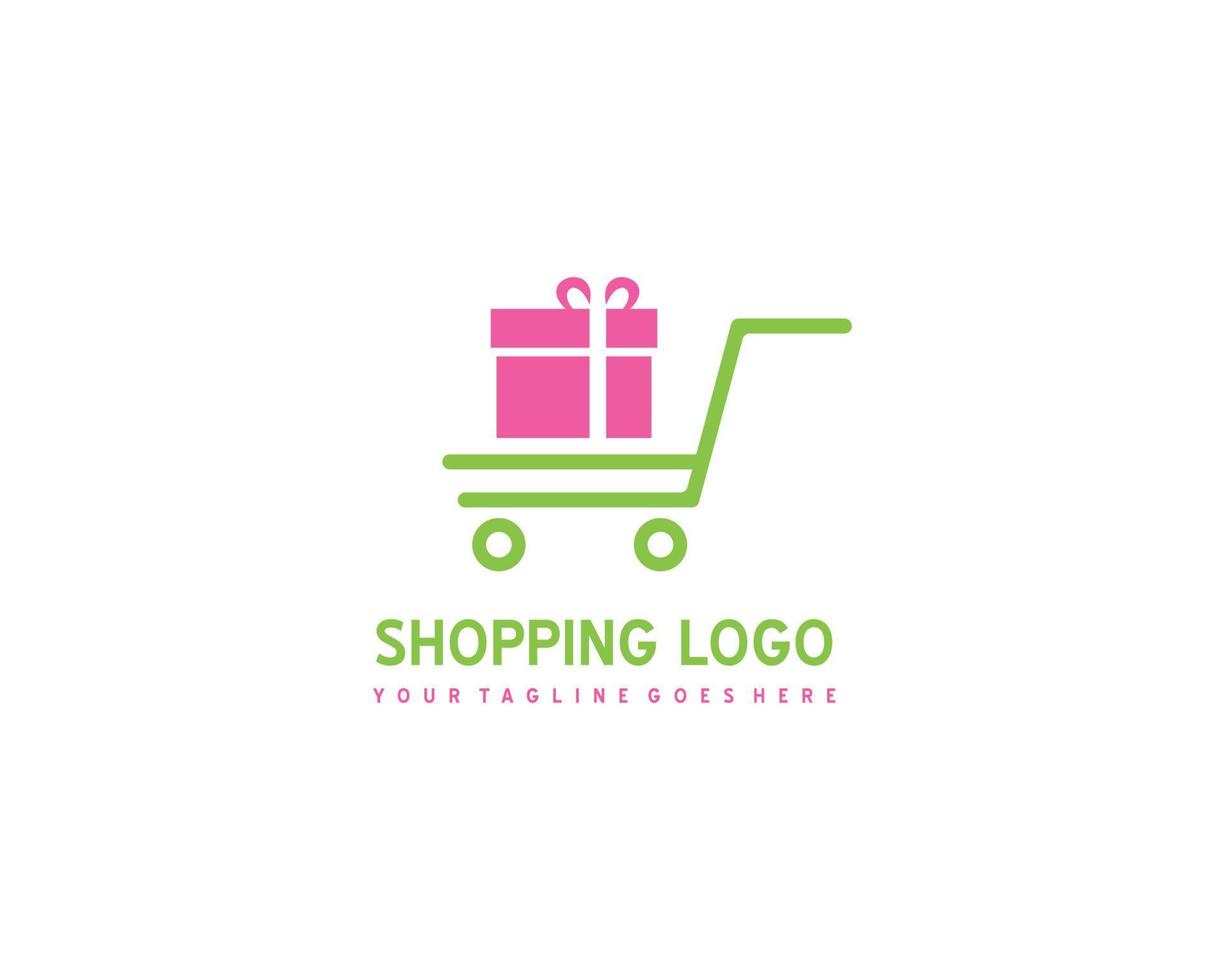 Shopping logo template vector